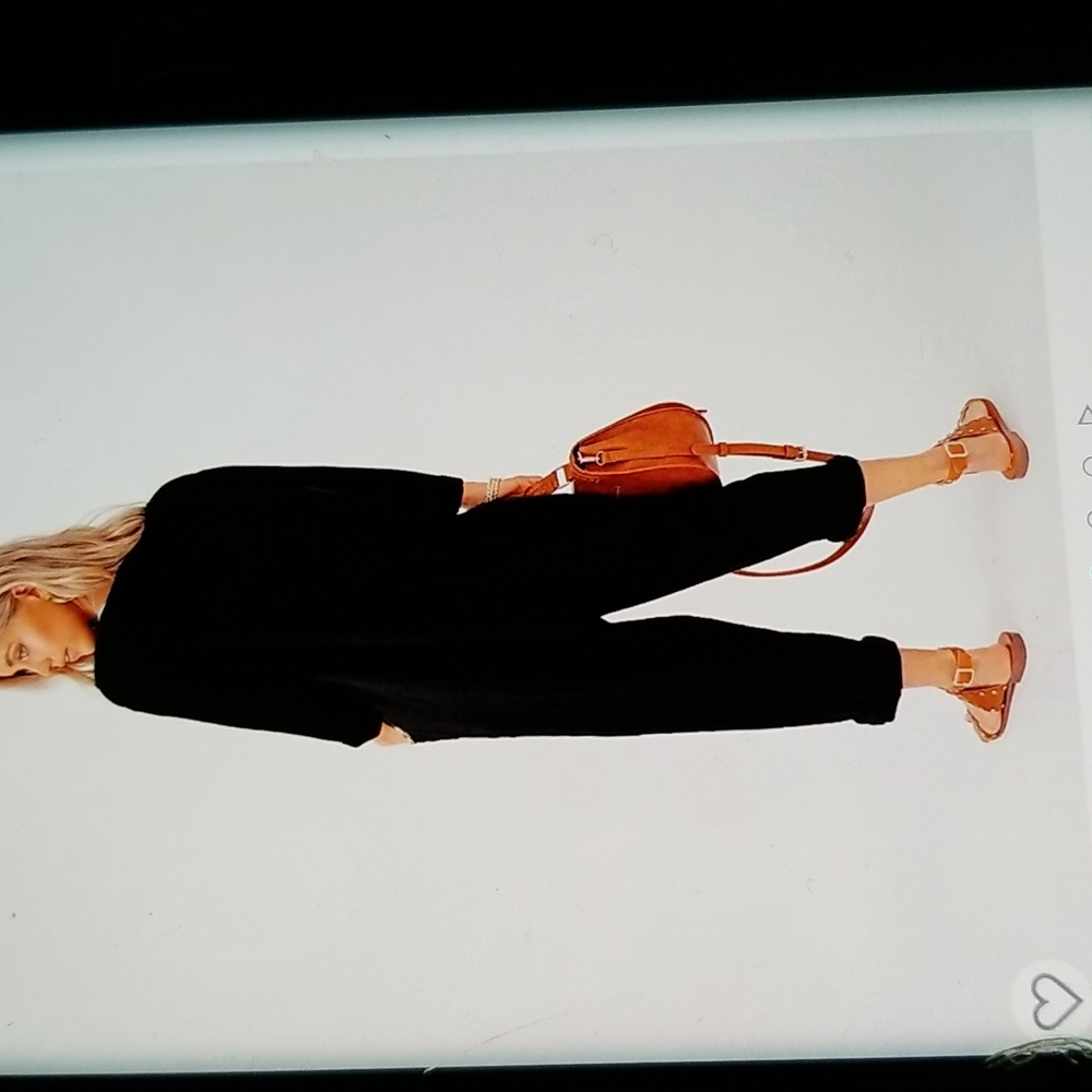 NWOT NAVY BLUE OVERSIZED BUTTON UP CASUAL JUMPSUIT - Picture 3 of 8